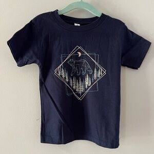 NWOT Bella Canvas Ursa Major Minor Bear Constellation Star Forest T shirt, Sz 2T